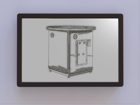 atari arcade cabinet brevet art by ken moulins 2d 3d print model - Mito3D