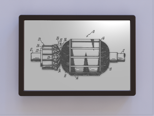 motor commutator patent art by ken mills 2d 3d print model - Mito3D