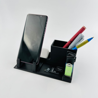 secretario organizador by smart3d gabriel gomes casa oficina bolígrafo envase soporte lápiz decoración teléfono iphone airpods 3d print model - Mito3D