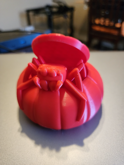 pulando aranha in abóbora by digitallyforgeddesigns arte esculturas fofa engraçado bruxas 3d print model - Mito3D
