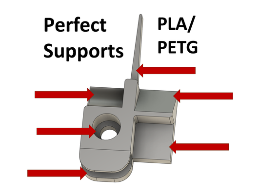 suporte magia teste otimizado dual material impressão remixado by adão l 3d impressora modelos modelo pla petg afinação dividido apoia 3d print model - Mito3D