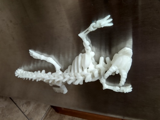 magnetico articolato scheletro drago remixato by robert stevenson arte sculture magnete frigo flessibile dinosauro 3d print model - Mito3D