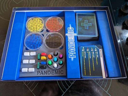 pandemic box organizer by baritonepete toys & games board organiser boardgame pandemicgame 3d print model - Mito3D