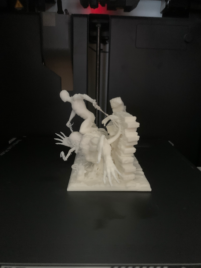 spiderman vs venom by gkaindl art sculptures 3d print model - Mito3D