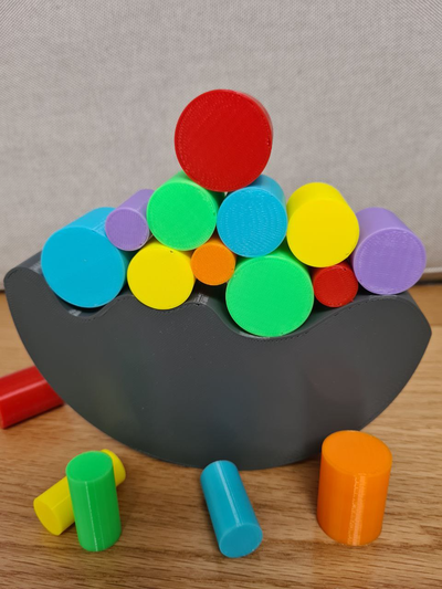 dengeleme oyun by aruba3d oyuncaklar oyunlar yazı tahtası formlar aile çocuklar 3d print model - Mito3D