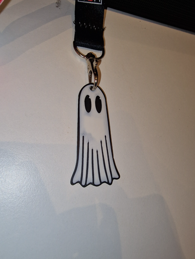 halloween keyring - ghost by madness3d art 2d keyrings 2023 3d print model - Mito3D