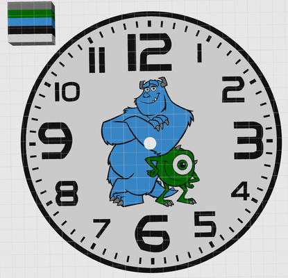monster clock face by hsk sir hobby & diy electronics monsterinc 3d print model - Mito3D