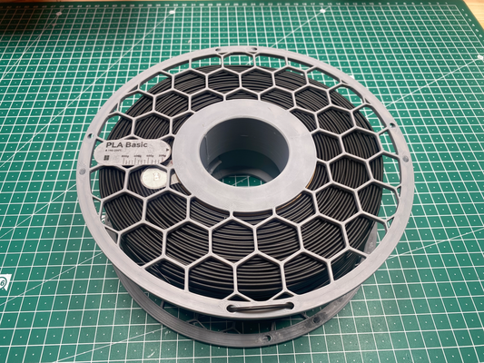 bambu reusable hex spool label remixed by chsi76 3d printer accessories filament 3d print model - Mito3D