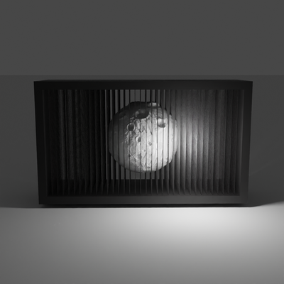 suspendu 3 lune by ange déchu art sculptures chaîne décoration maison lampe espace 3d print model - Mito3D