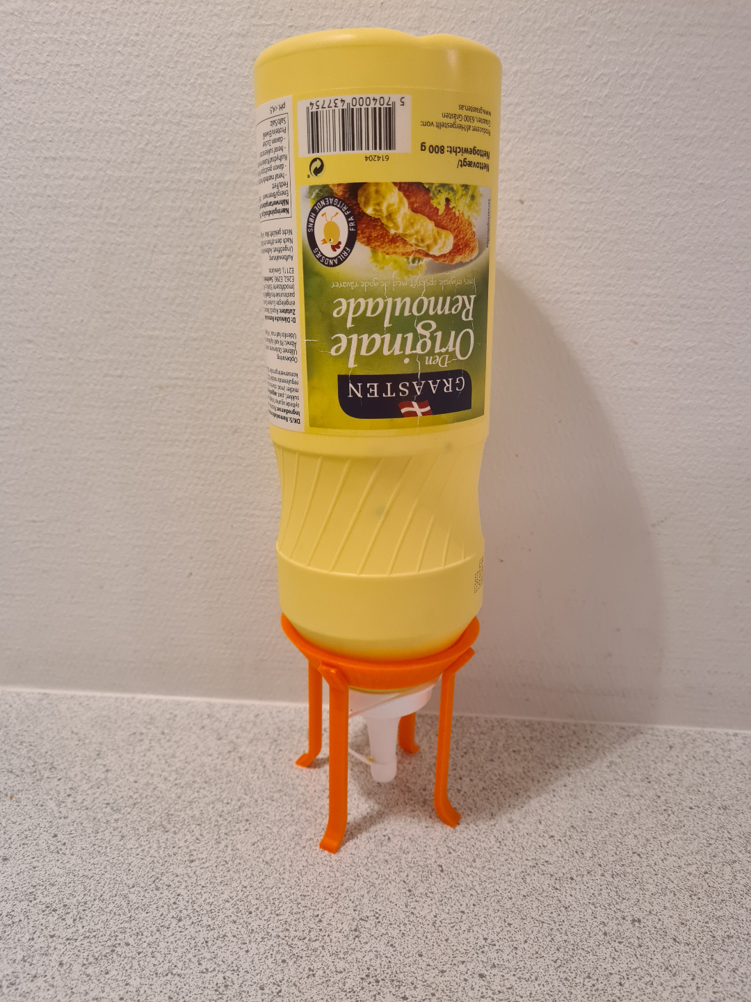 bouteille flipper by lourd ménage maison modèles relamade ketchup titulaire soutien pansement liquide vaisselle cuisine rémoulade l'envers 3D print model - Mito3D