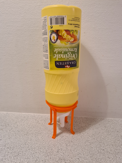 garrafa nadadeira by pesado casa modelos remolado ketchup suporte curativo detergente loiça cozinha remoulade 3d print model - Mito3D