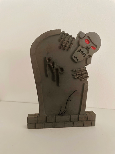 lápida sepulcral víspera santos by fijbar casa decoración 2023 miedo juguete dekoration 3d print model - Mito3D