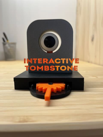 pedra ocular an interativo bruxas lápide by escorrendo casa decoração globo mecânico engrenagem assustador novidade 3d impressão 3d print model - Mito3D