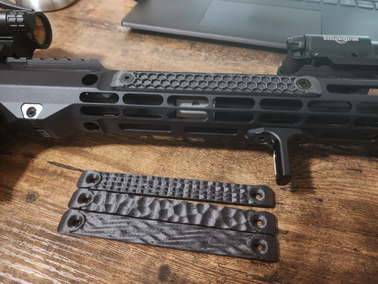 3 slot mlok covers by jackmnb hobby & diy sport outdoors airsoft rail cover grip panel 3d print model - Mito3D