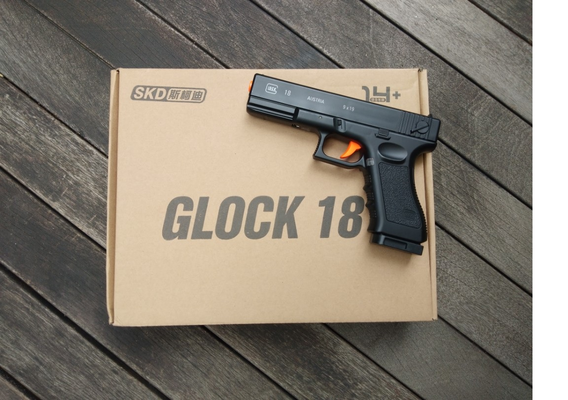 modifié baril skd glock 18 gel blaster +ccw14 adaptateur traceur by danjeee jouets jeux 3d print model - Mito3D
