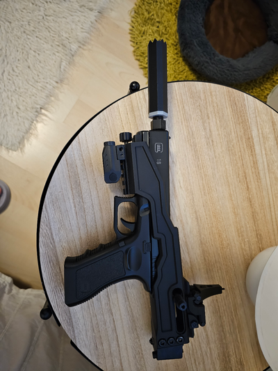 tracer ccw14 adapter my modifiziert skd glock18 gel blaster fass modell by danjeee spielzeuge spiele 3d print model - Mito3D