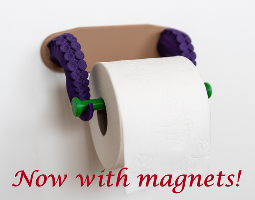tentacle toilet paper holder by dodoka household house models toiletpaper toiletpaperholder tp 3d print model - Mito3D
