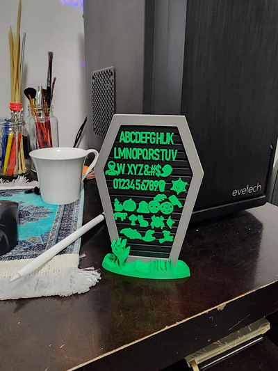 caixão carta borda assustador emojis by amaanv arte modelos bruxas 2023 bastão esqueleto 3d print model - Mito3D
