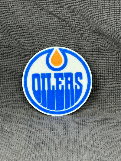 edmonton oiler hockey coaster by hlrcreations household decor oilers wine pop water beer alcohol p1p p1s x1c 3d print model - Mito3D