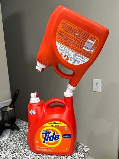 çamaşır deterjan sabun aktar bağlayıcı adaptör by bomba tasarımları ev halkı modeller şişe transferi yumuşatıcı sabunu deterjanı 3d print model - Mito3D