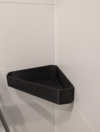 chuveiro estante favo mel projeto by reinair casa modelos prateleira 3d print model - Mito3D