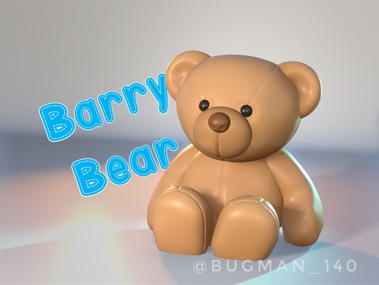 barry bear by bugman 140 toys & games characters cute friend teddy teddybear cuddly 3d print model - Mito3D
