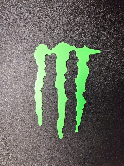 monster energy logo by geeklabs art coin & badges drink fun 3d print model - Mito3D