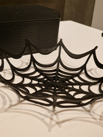 halloween spiderweb bowl by madness3d household festivities 2023 art decor decoration decorations candy candybowl 3d print model - Mito3D