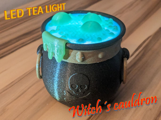 witch s cauldon halloween candy pot by axiom art models cauldron slime bucket bowl 3d print model - Mito3D