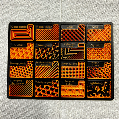 infill display v2 by slowevo 3d printer test models swatch multicolor 3d print model - Mito3D