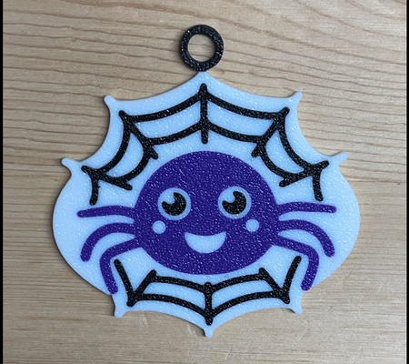 cute halloween spider keychain or garland by fang sterling art 2d 2023 3d print model - Mito3D