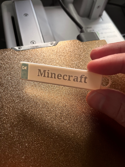minecraft numberplate keychain by dinozzo28 art signs & logos 3d print model - Mito3D