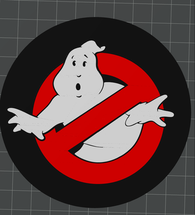 ghostbusters coaster remixed by svest1466 art signs & logos 3d print model - Mito3D