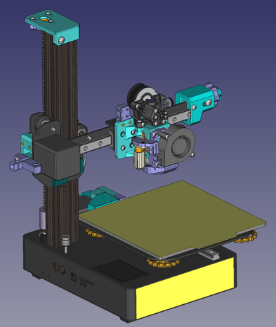 snakeoilxy 3s by chipce 3d impressora partes extrusora mod sherpa kp3s kp3 kingroon kingroonkp3 3d print model - Mito3D