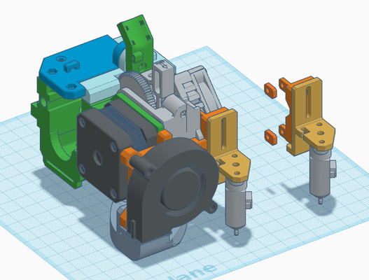 titã aero monte hevort by chipce 3d impressora partes extrusora thingiverse e3dtitanaero corexy hevo 3d print model - Mito3D