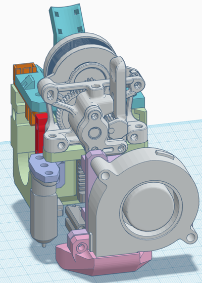 moustique sherpa mini monter hevort by puce 3d imprimante pièces extrudeuse chose universelle 3d print model - Mito3D