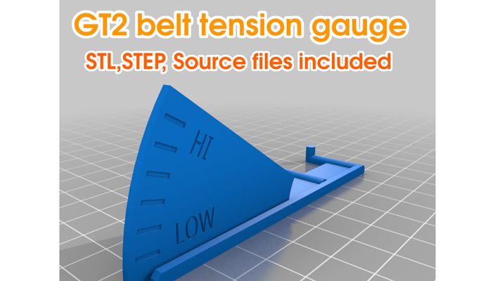 belt tension gauge source file included by chipce 3d printer accessories prusa tensioner belttensioner gt2 thingiverse 2gt 3d print model - Mito3D