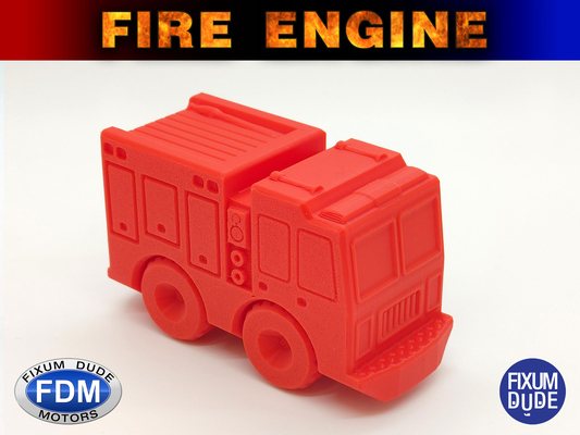 fixum dude motors pip fire engine by fixumdude toys & games toy vehicle printinplace firetruck firefighter fireengine 3d print model - Mito3D