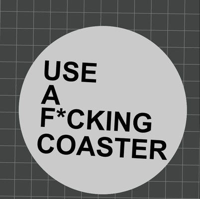 a f cking coaster by svest1466 art 2d funny fuck 3d print model - Mito3D