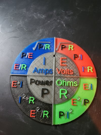 ohms law pire wheel shared by pacificprogamer1 education engineering 3d print model - Mito3D