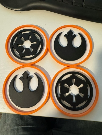 star wars coasters by rcrunger household office coaster starwars 3d print model - Mito3D