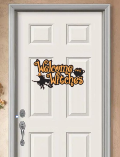 witches halloween decor door by emeraldth88 art 2d 2023 3d print model - Mito3D
