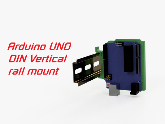 arduino uno din vertical rail mount by manuelbonetto10 hobby & diy electronics arduinomount arduinouno dinrail dinrailmount 3d print model - Mito3D