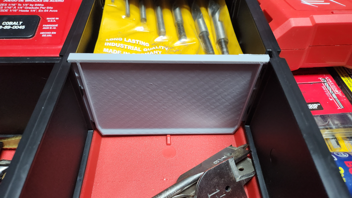 corto divisor 3 drawer desempacar caja herramientas by dp diseño organizadores milwaukee 3d print model - Mito3D