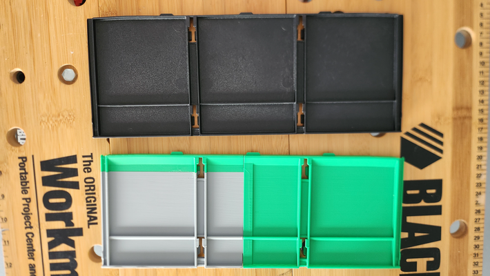 divisore 2 drawer milwaukee packout cassetta degli attrezzi by dp design utensili organizzatori 3d print model - Mito3D