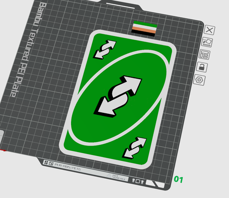 ampla uno reverter cartão by ddominik33 brinquedos jogos borda diversão piada unocard suporte 3d print model - Mito3D