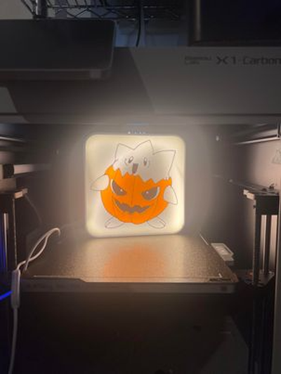 halloween - pumpkin togepi pokemon lightbox by love prints toys & games 2023 3d print model - Mito3D