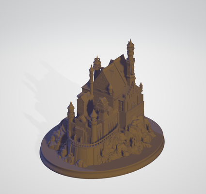 neuschwanstein castle shared by mbo-tech miniatures architecture history germany middle ages 3d print model - Mito3D
