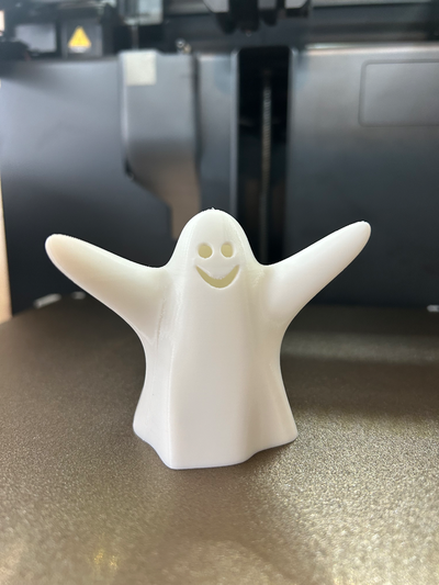 smilling ghost by slowpoke's workshop household decor holloween halloween 2023 scary smile dead white fun cute hug 3d print model - Mito3D