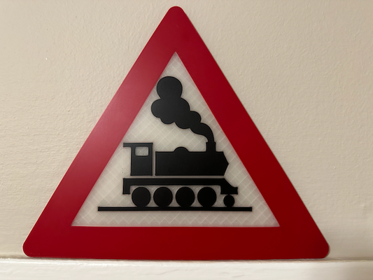train warning sign by dgauche art signs & logos sinage 3d print model - Mito3D